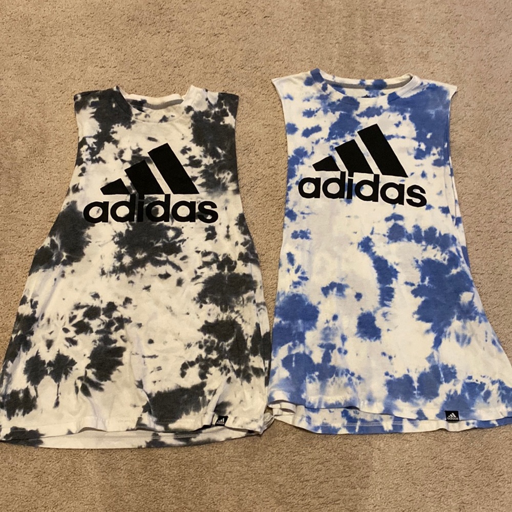 2 medium addidas muscle tanks